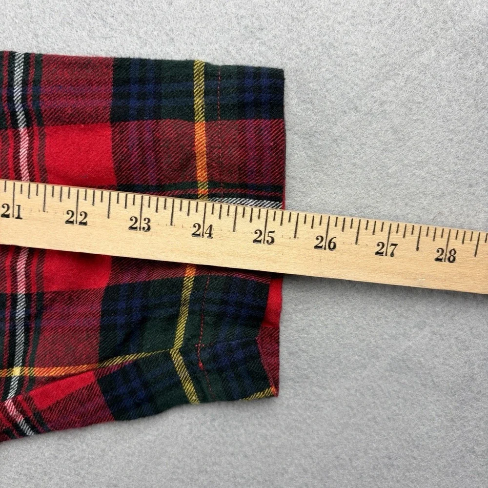 Polo Ralph Lauren Pajama Top Red Tartan Plaid Cotton Sleepwear Men's Large